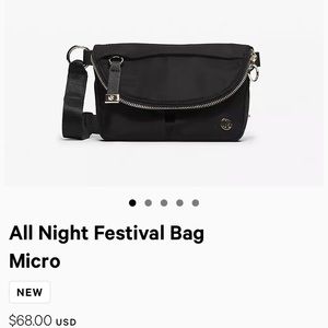 LuluLemon All Night Festival Bag Micro NWT